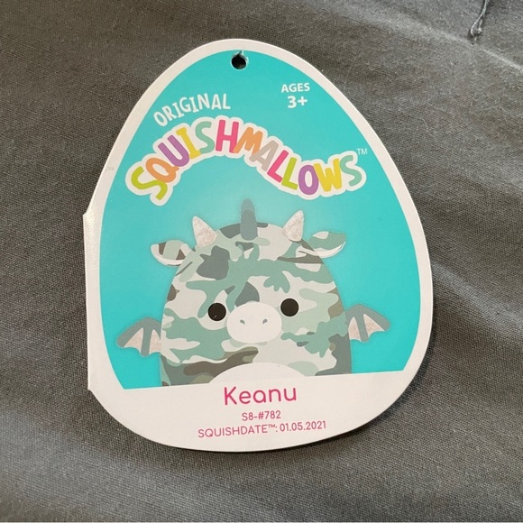 Squishmallows Keanu the Dragon 8" Stuffed Plush - Picture 3 of 4